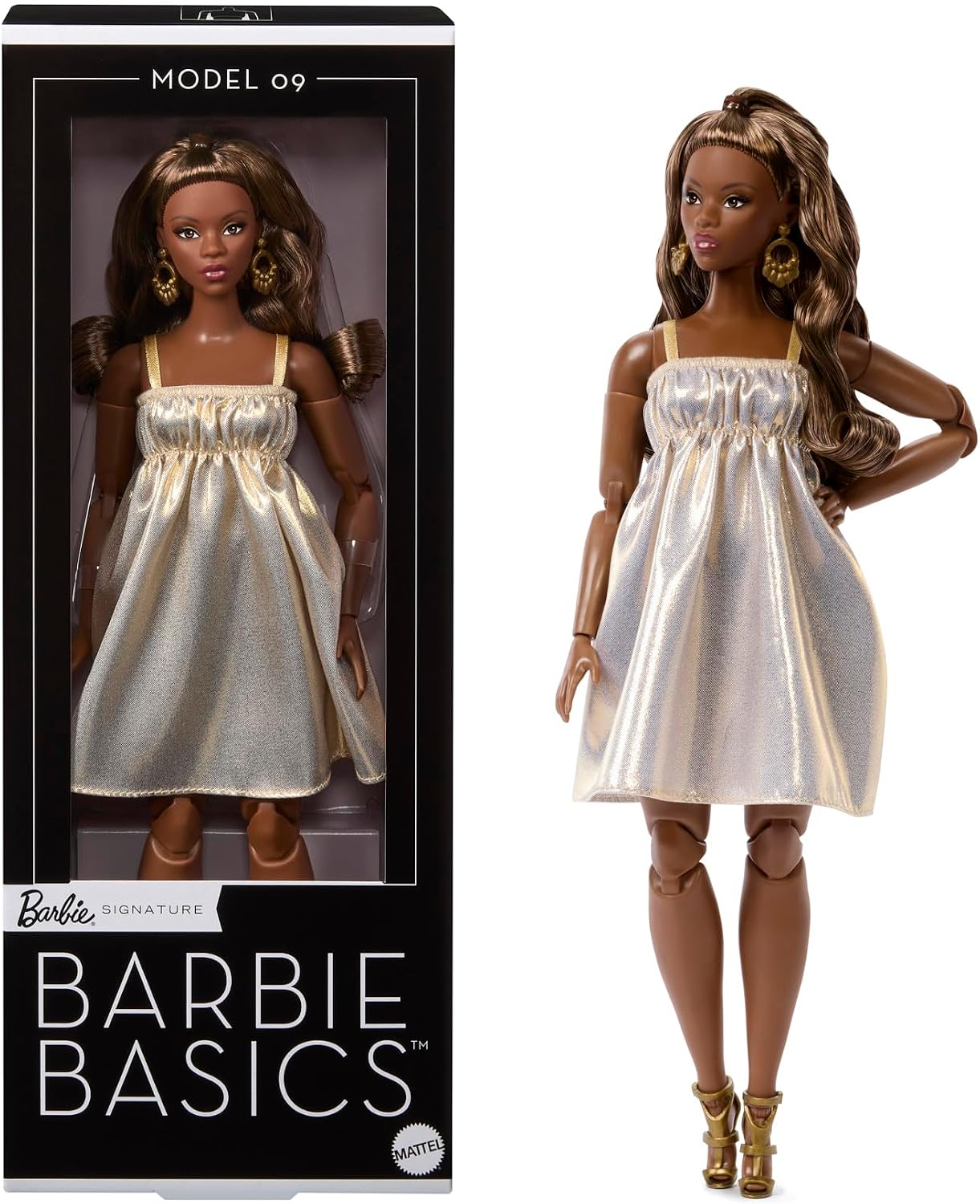 Mattel Toy Barbie - 2026年製、マテル社製、バービー・ベーシックス・ドール、アフリカ系黒人、可動式関節人形、ニュートラルモデル09。誕生日やクリスマスのプレゼントに最適。