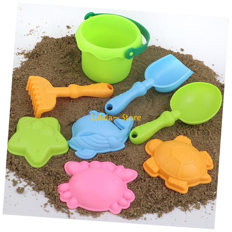 Kids Outdoor Nature Play - Y4QA 8 ピースビーチおもちゃセット子供用安全で明るい ABS 砂遊びアクセサリー