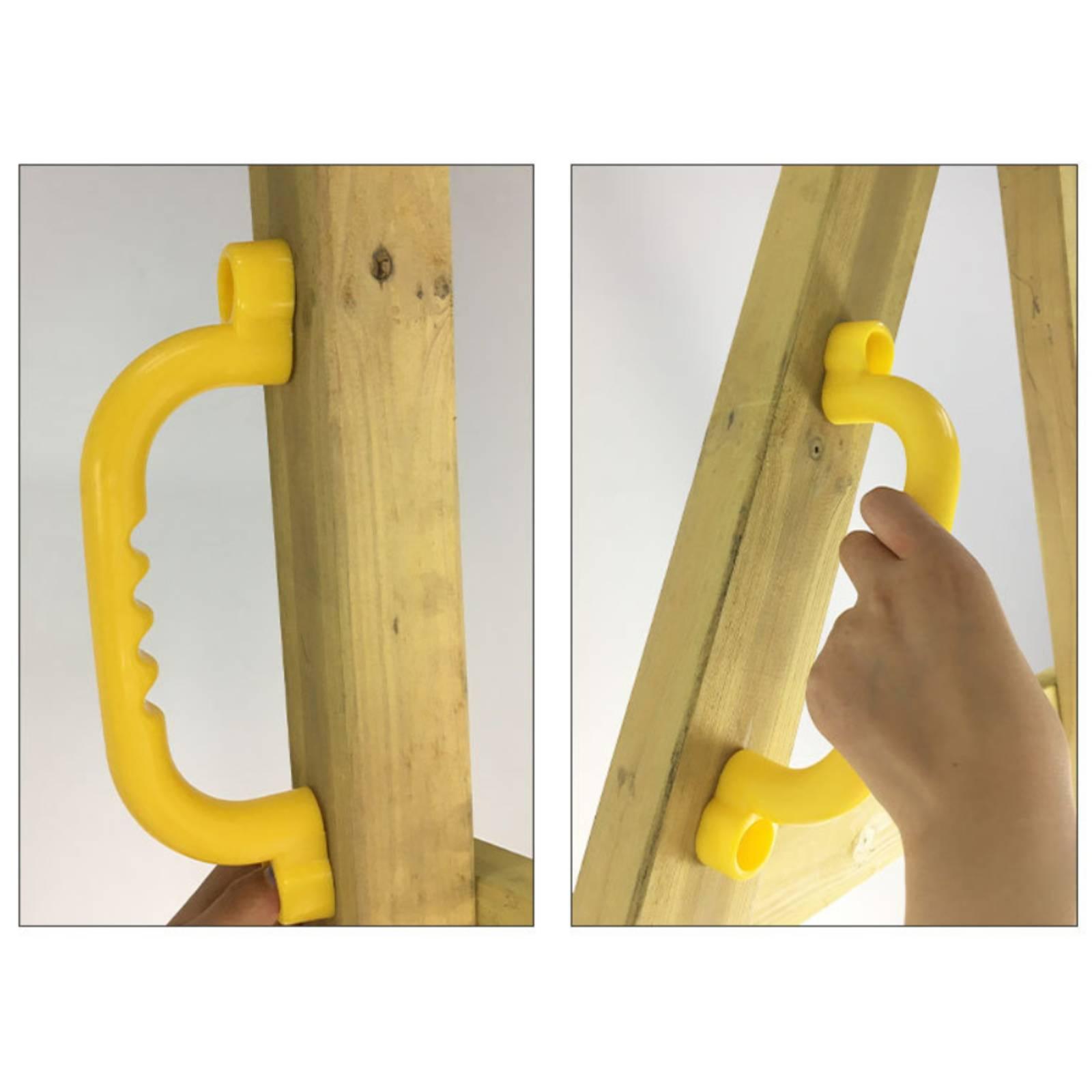 Kids Outdoor House Accessories - 4ピースクライミングハンドル 簡単設置 子供用遊び場アクセサリー ツリーハウス遊園地用遊具セット