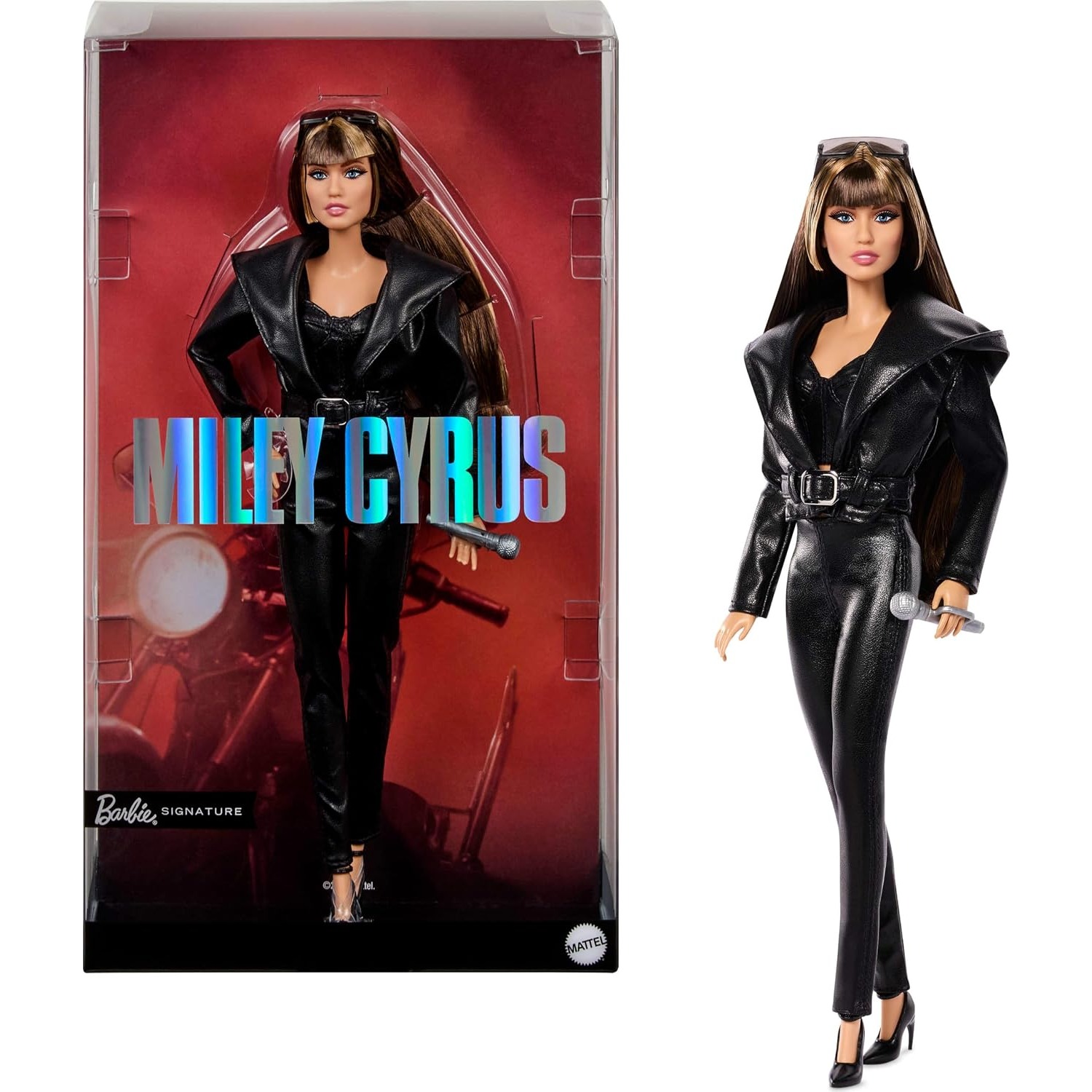 Mattel Toy Barbie - マテル社製、マイリー・サイラスのシグネチャーダール、可動式関節人形、クリスマスや誕生日プレゼントに最適、コレクション用おもちゃ。