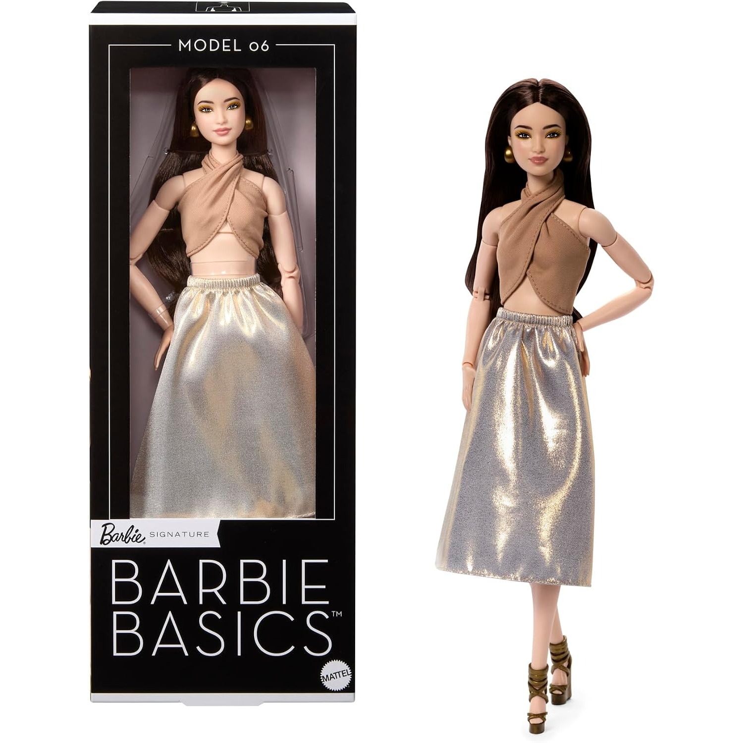 Mattel Toy Barbie - 2026年製、マテル社製バービー・ベーシックス、モデル06、ニュートラルコレクション、アジア人モデル、関節可動式ドール、クリスマスや誕生日プレゼントに最適。