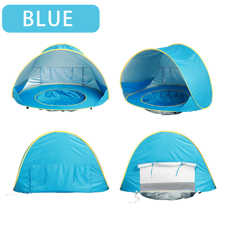 ベビービーチテント ポータブルシェードプール UVカット 日 - Kids Outdoor House Accessories のレビューと価格