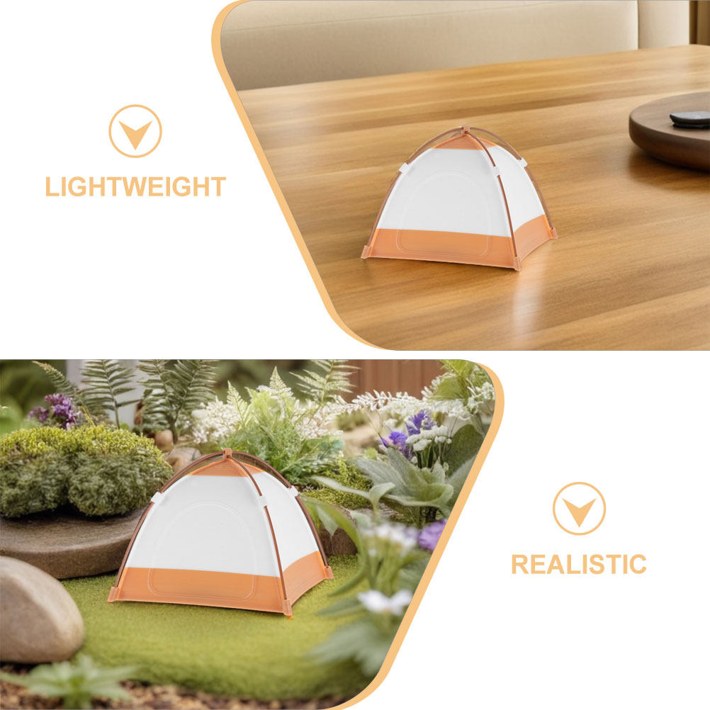 ミニチュアドールハウス用キャンプテント。1/12スケールの家 - Kids Outdoor House Accessories のレビューと価格