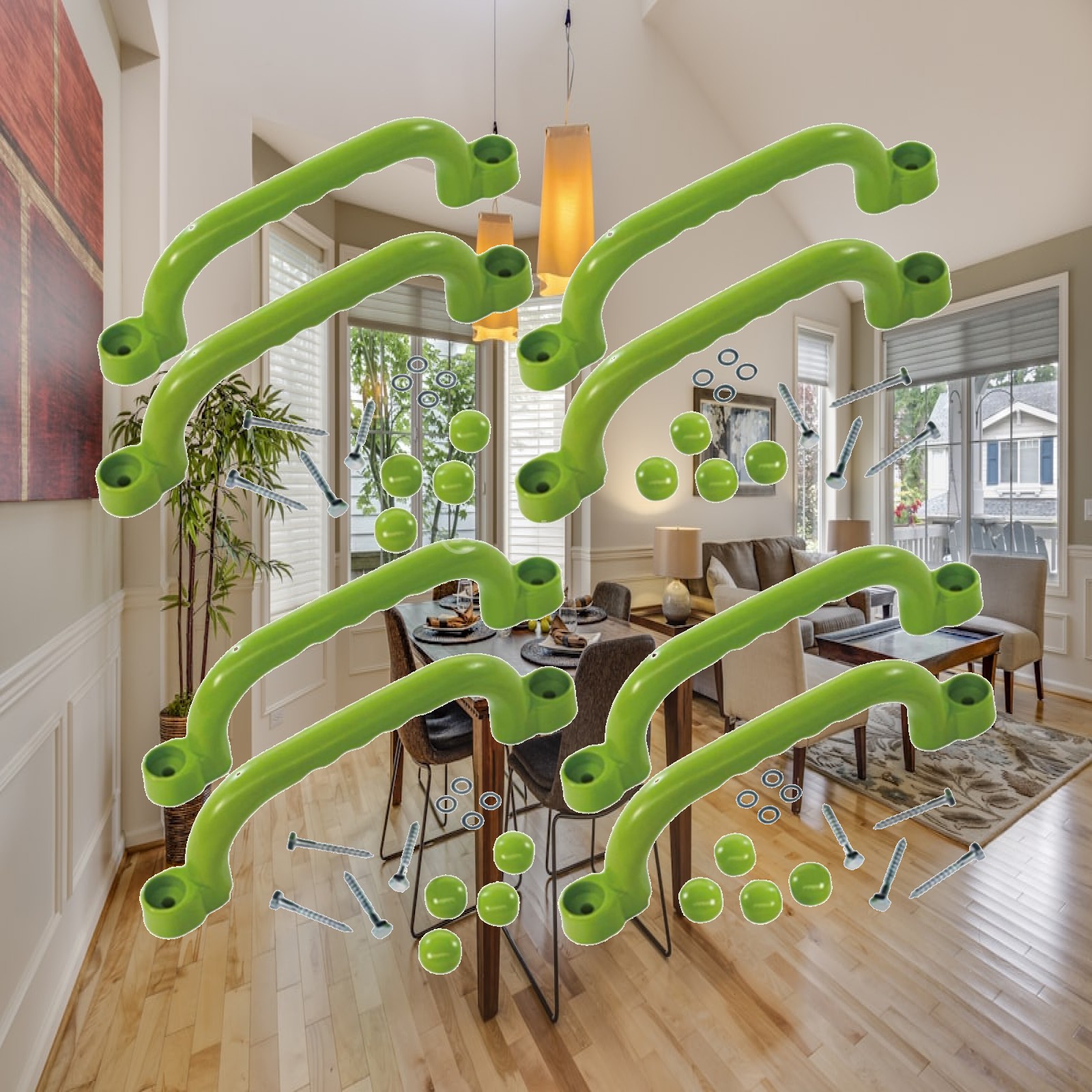 8x クライミングハンドル 子供用ギフト グラブハンドル 子 - Kids Outdoor House Accessories のレビューと価格
