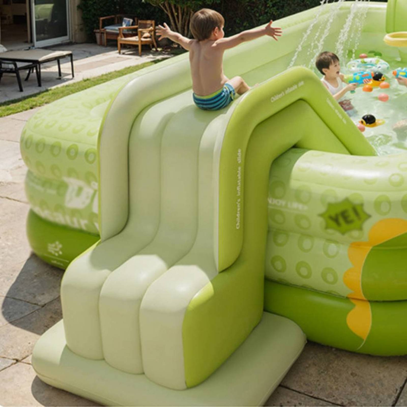 インフレータブルプールスライド 折りたたみ式インフレータブル - Kids Outdoor Park のレビューと価格