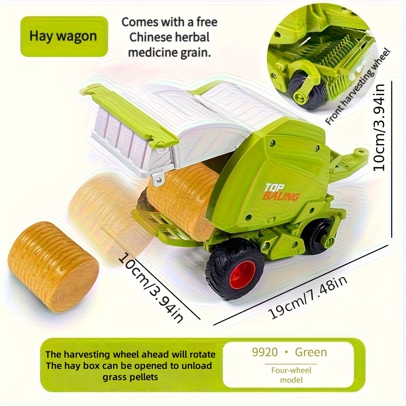 1:24慣性式ファームトラクター、取り外し可能なアクセサリー - Kids Outdoor Fun のレビューと価格