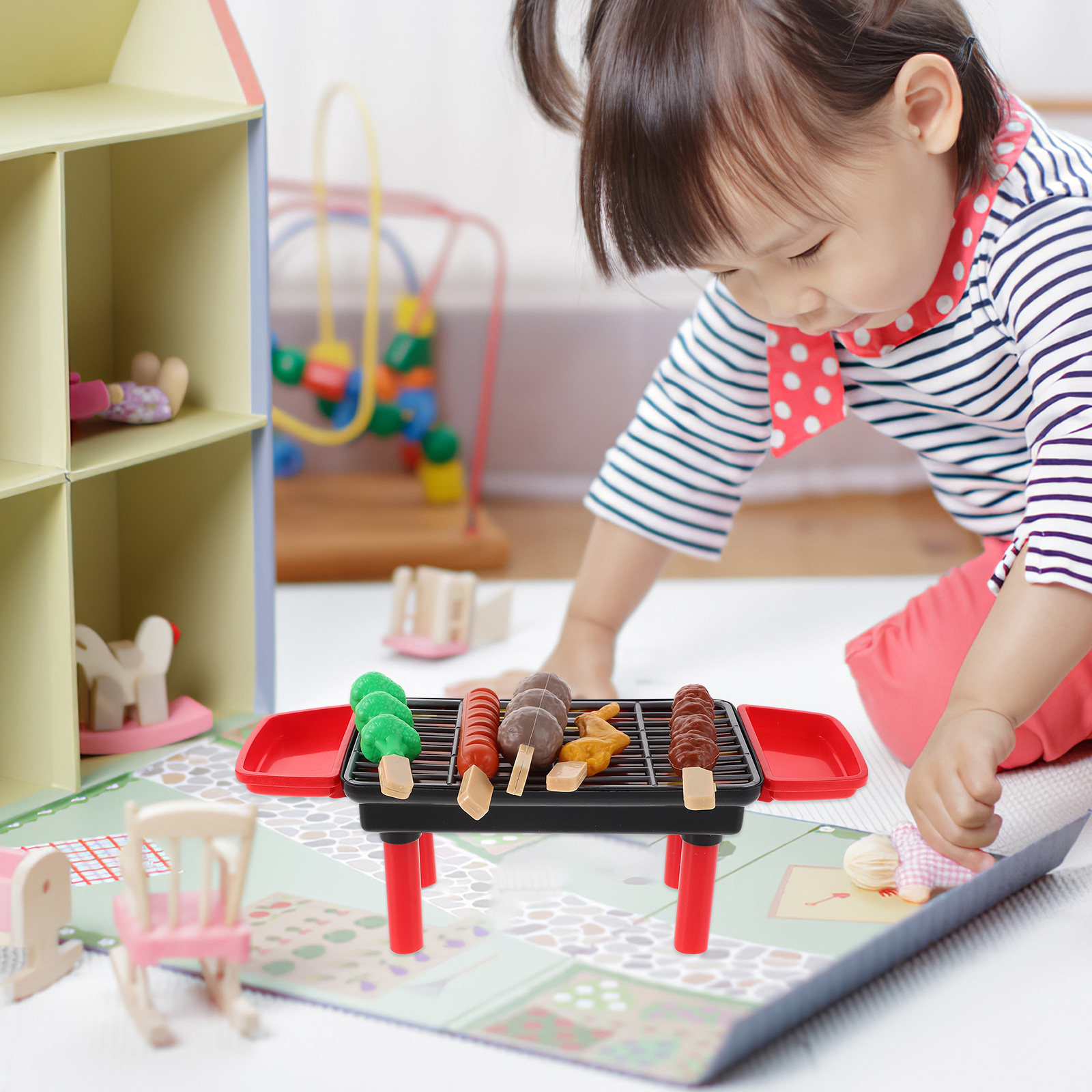 子供用バーベキューグリルおもちゃセット 20点セット。食品や - Kids Outdoor Grill Set のレビューと価格