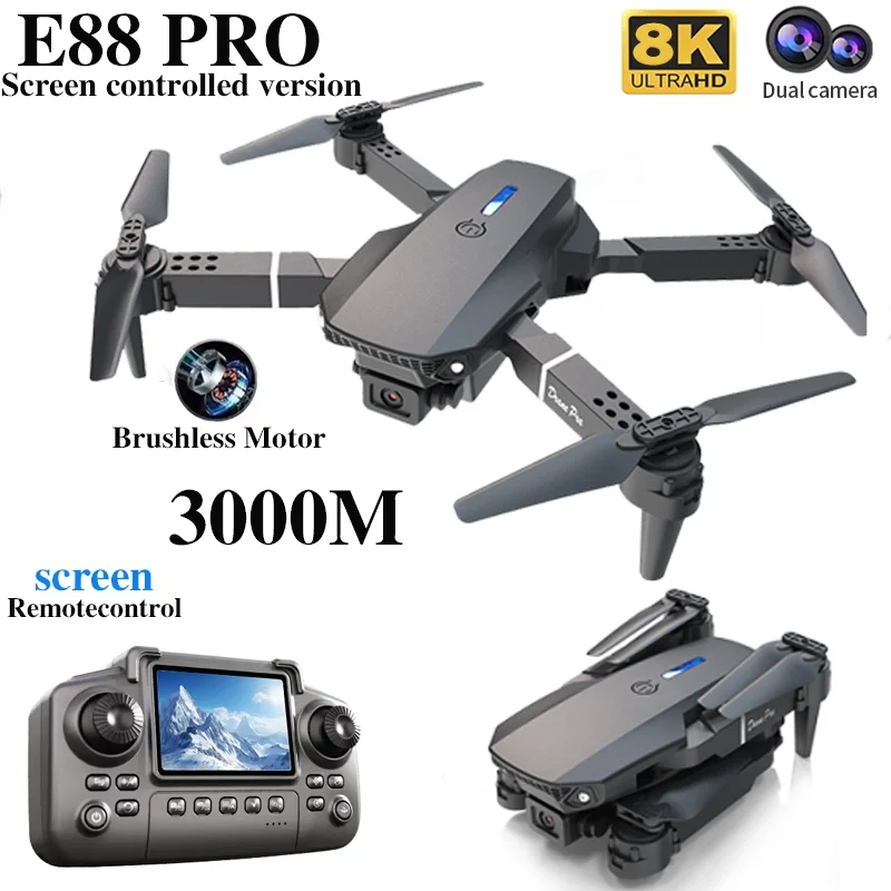 プロフェッショナルE88 PROドローン、スクリーン付き8K - Kids Outdoor Fun のレビューと価格