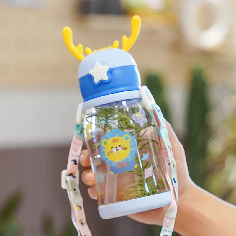 600 ミリリットル子供水シッピーカップ枝角クリエイティブ漫 - Outdoor Kid Friendly のレビューと価格