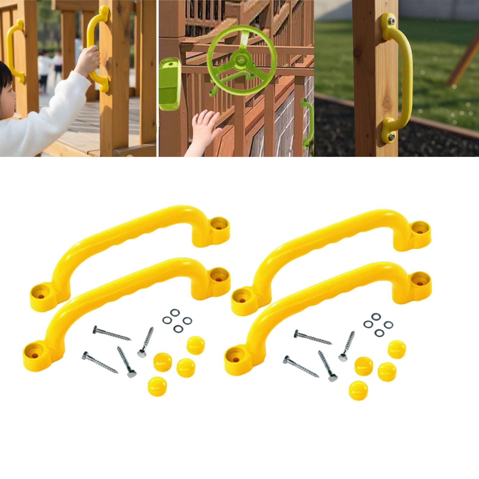 4ピースクライミングハンドル 簡単設置 子供用遊び場アクセサ - Kids Outdoor House Accessories のレビューと価格