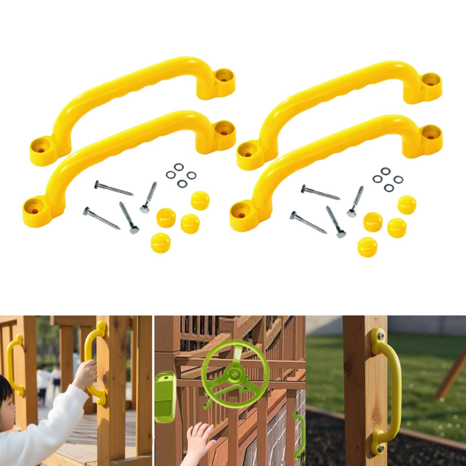 4ピースクライミングハンドル 簡単設置 子供用遊び場アクセサ - Kids Outdoor House Accessories のレビューと価格