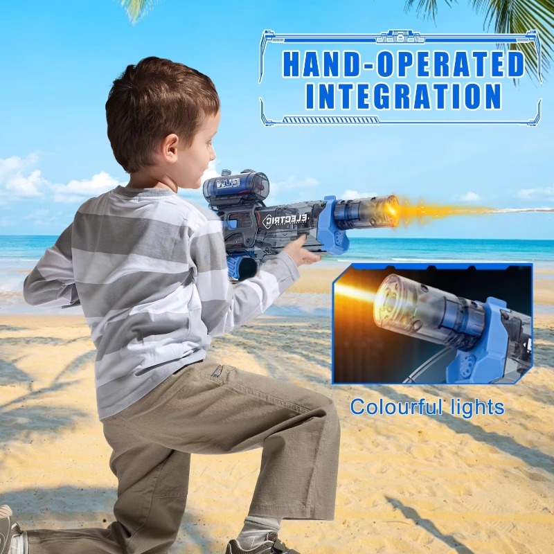 子供連続発射電動水鉄砲フラッシュライト自動水ブラスター夏の屋 - Kids Outdoor Water Play のレビューと価格
