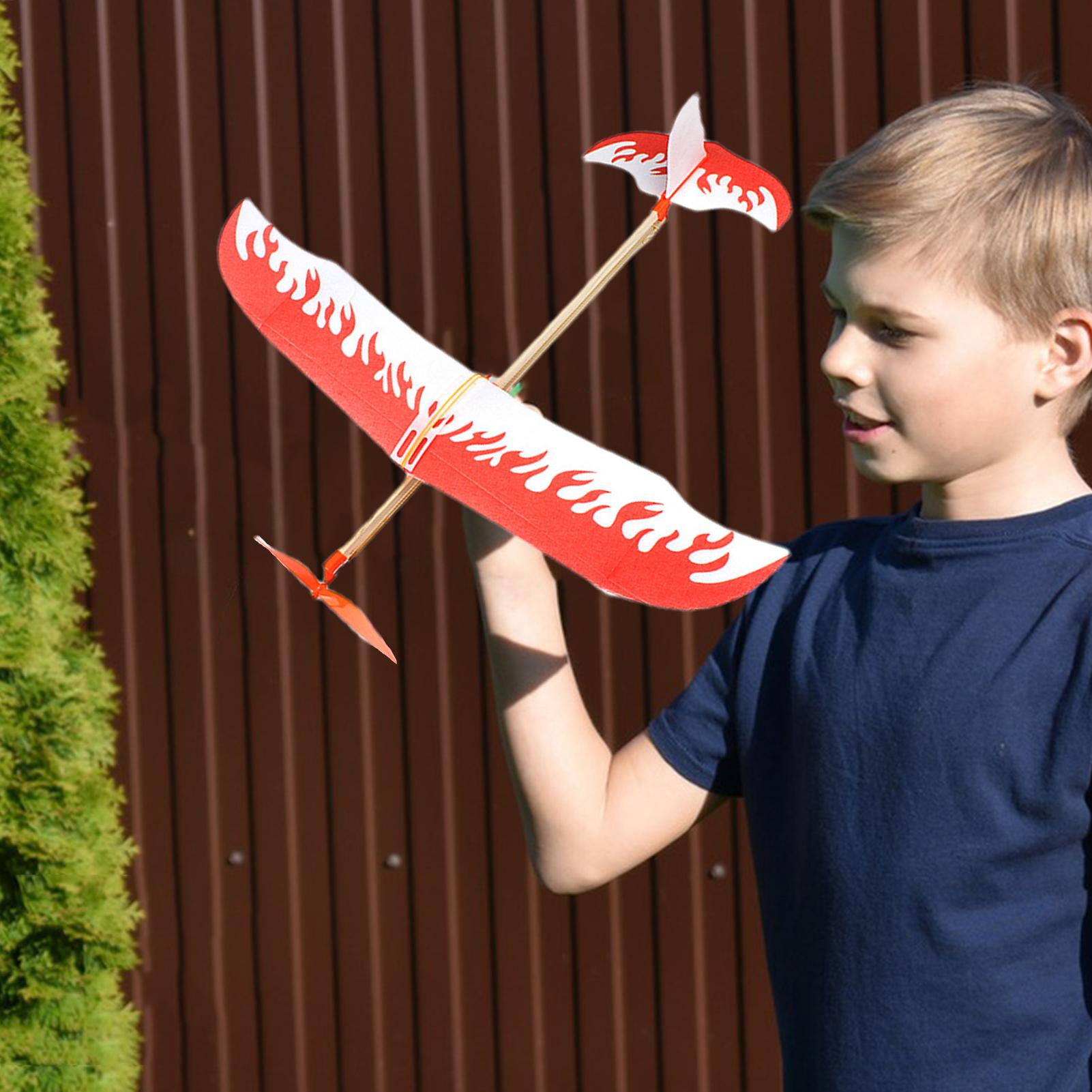 ゴムバンド飛行機動力グライダー航空機キット飛行ゲームプレイ子 - Kids Outdoor Fun のレビューと価格