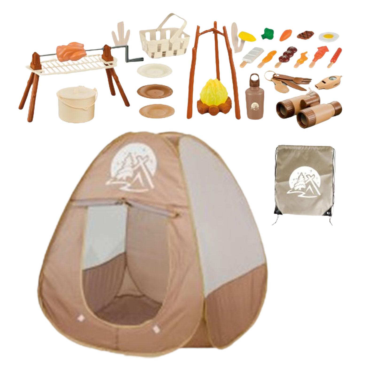 34点入り キッズキャンプセット ピクニックアクセサリー 知 - Kids Outdoor Grill Set のレビューと価格
