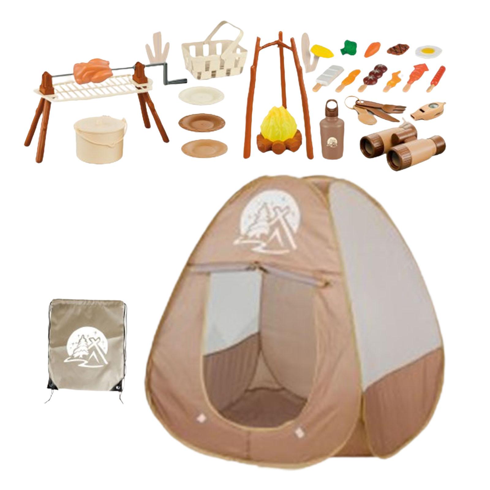 34点入り キッズキャンプセット ピクニックアクセサリー 知 - Kids Outdoor Grill Set のレビューと価格