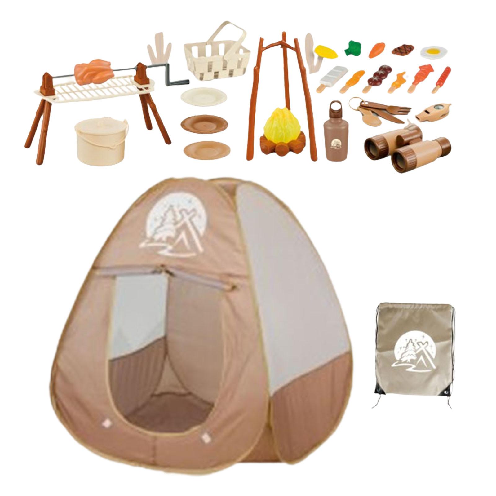 34点入り キッズキャンプセット ピクニックアクセサリー 知 - Kids Outdoor Grill Set のレビューと価格