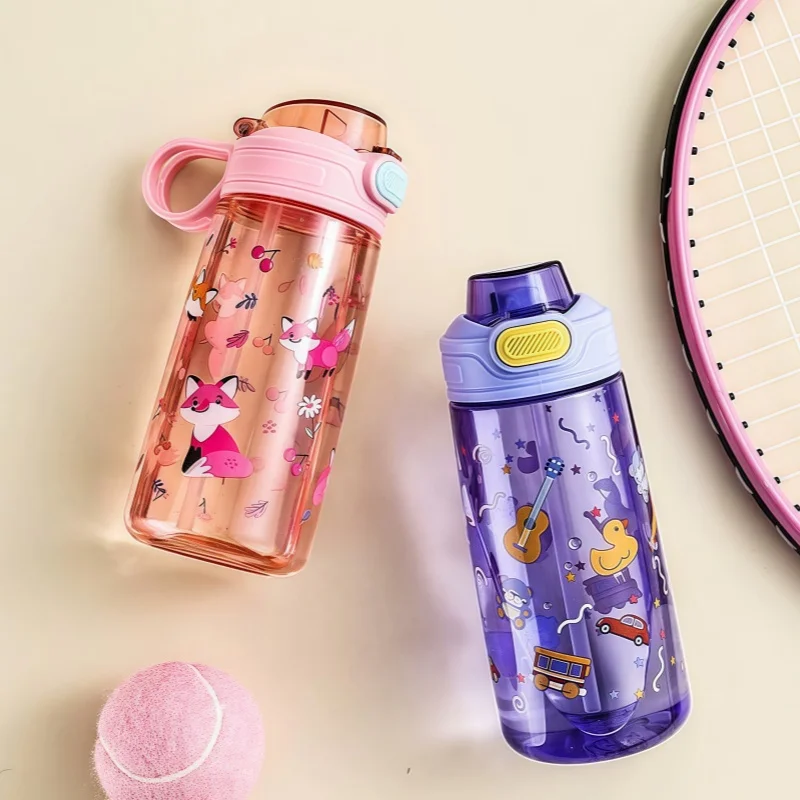 550mlの子供用、かわいい動物柄の水筒。安全ロック付きで、 - Outdoor Kid Friendly のレビューと価格