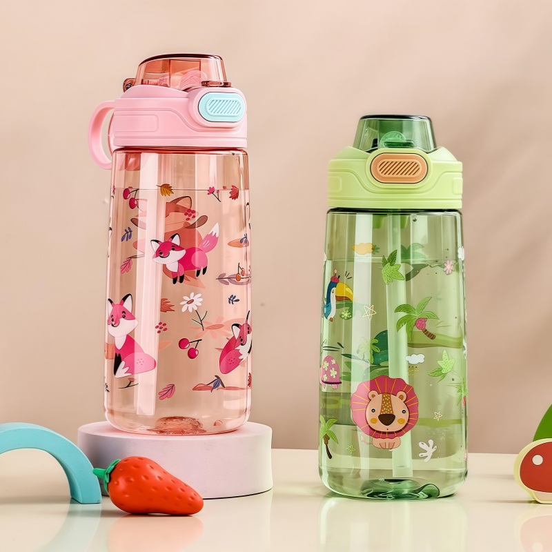 550mlの子供用、かわいい動物柄の水筒。安全ロック付きで、 - Outdoor Kid Friendly のレビューと価格