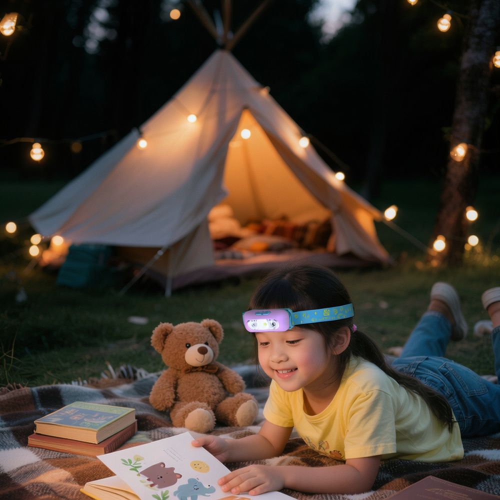 強力なLEDヘッドランプ。サイクルゾーンの若者向け。両手が自 - Kids Outdoor Zone のレビューと価格