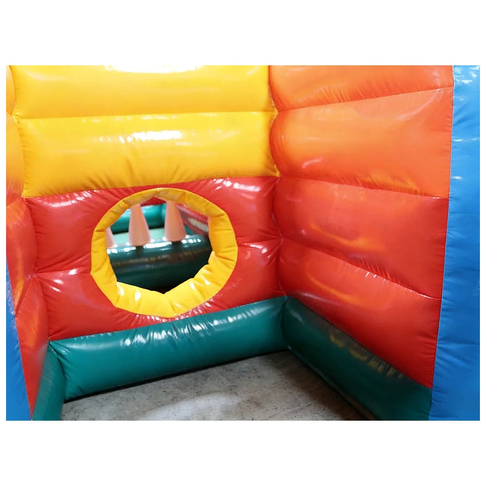 商業用オレンジブルー障害物オープン トップ インフレータブル - Kids Outdoor Fun のレビューと価格