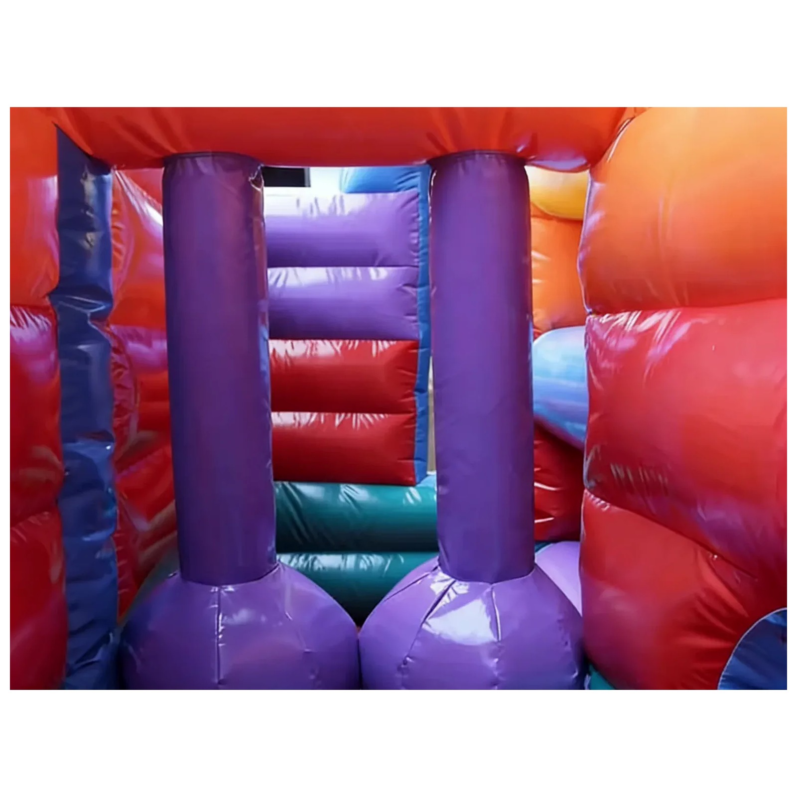 商業用オレンジブルー障害物オープン トップ インフレータブル - Kids Outdoor Fun のレビューと価格