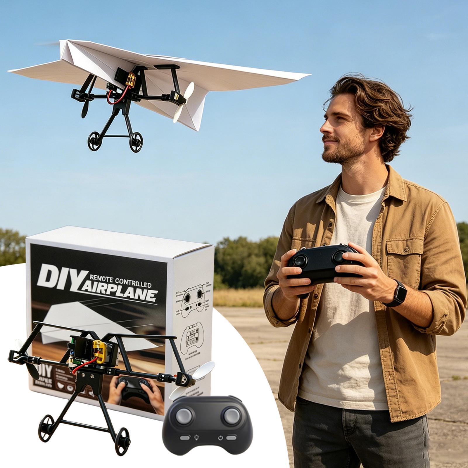 DIY RC紙飛行機キット、ジャイロスタビライザー付き電動リ - Kids Outdoor Fun のレビューと価格
