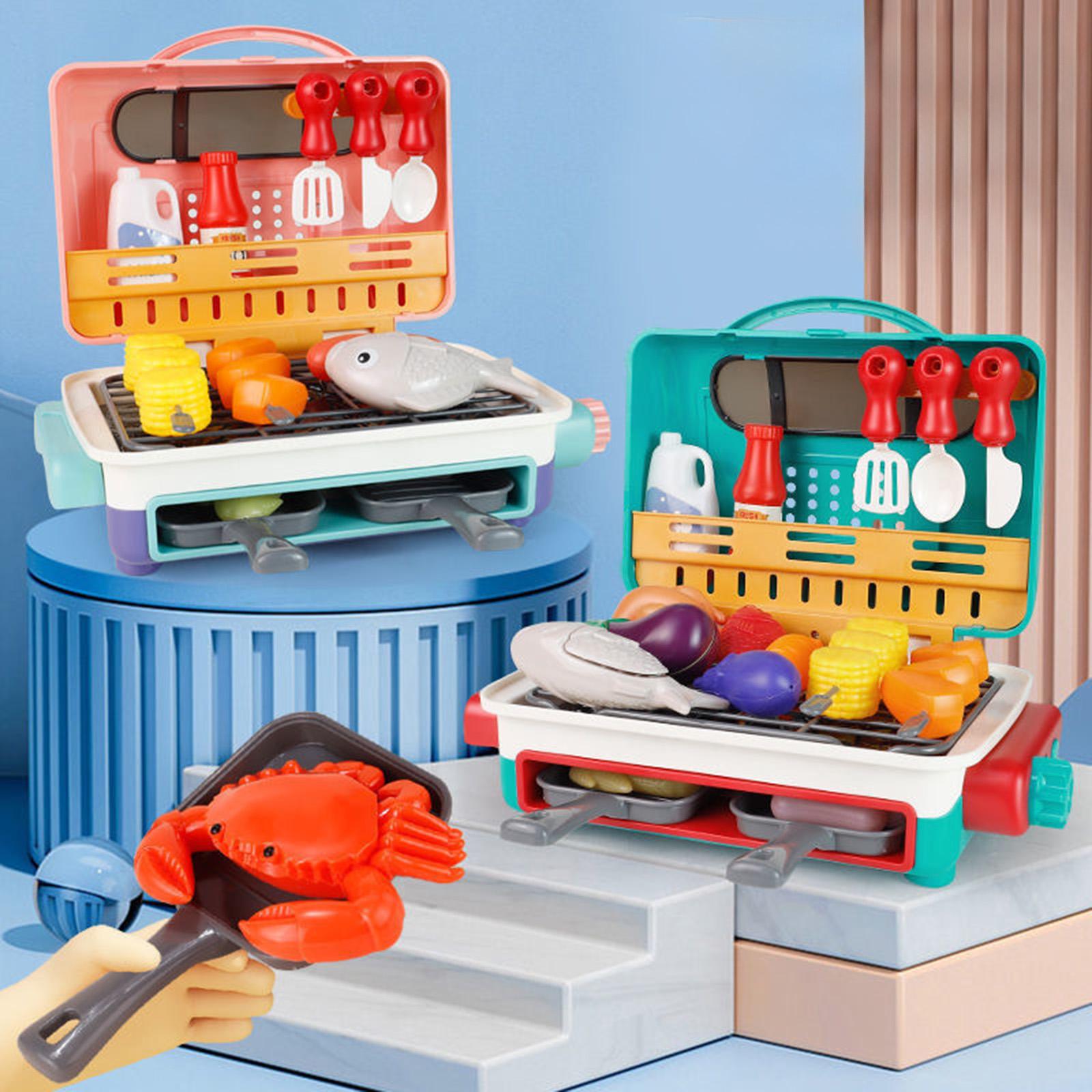 子供向けのバーベキューグリルおもちゃ。ミストスプレー機能付き - Kids Outdoor Grill Set のレビューと価格
