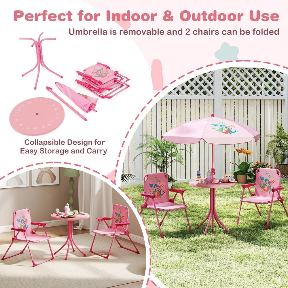 子供用ピクニックテーブル、子供用屋外テーブル（折りたたみ椅子 - Kids Outdoor Umbrella For Table のレビューと価格