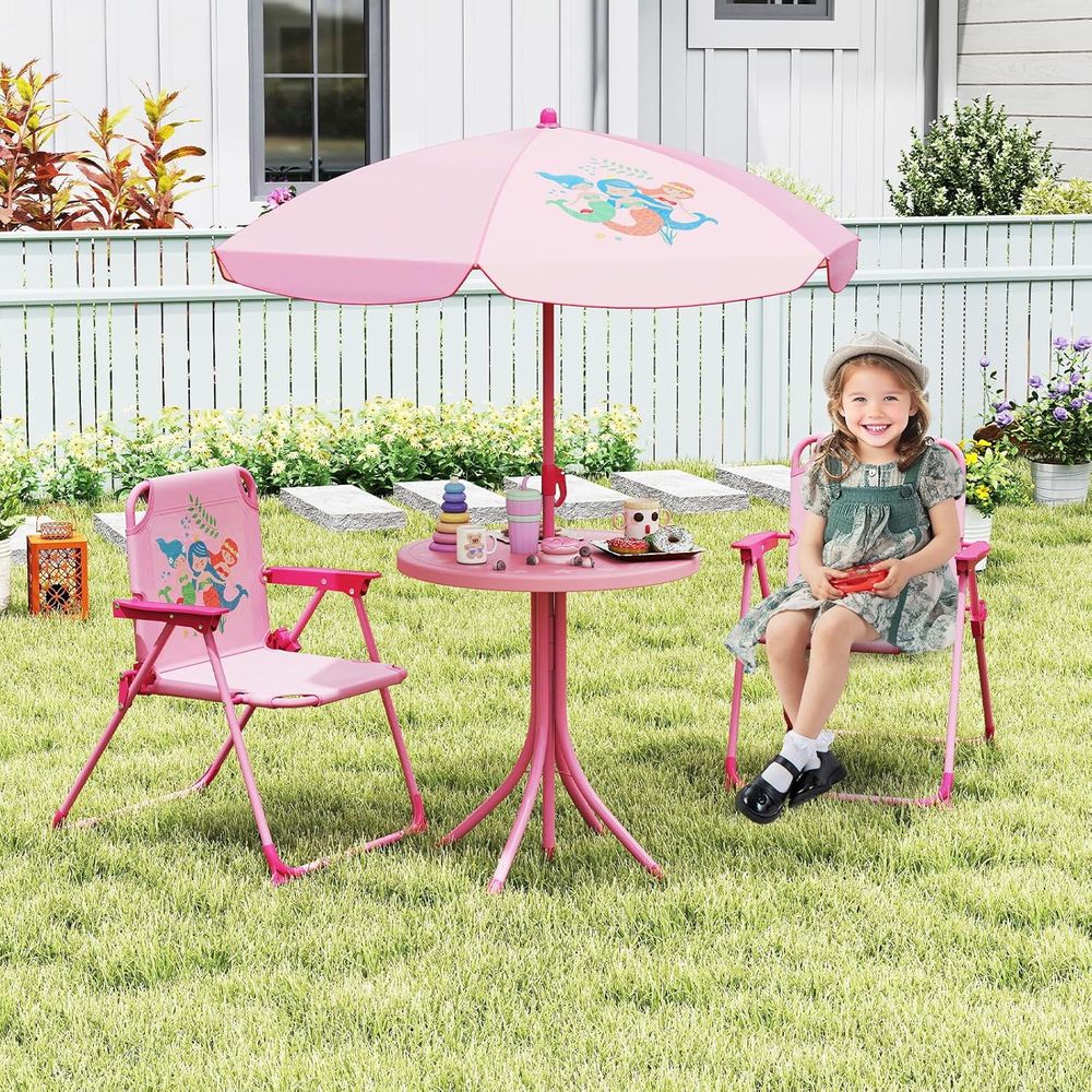 子供用ピクニックテーブル、子供用屋外テーブル（折りたたみ椅子 - Kids Outdoor Umbrella For Table のレビューと価格