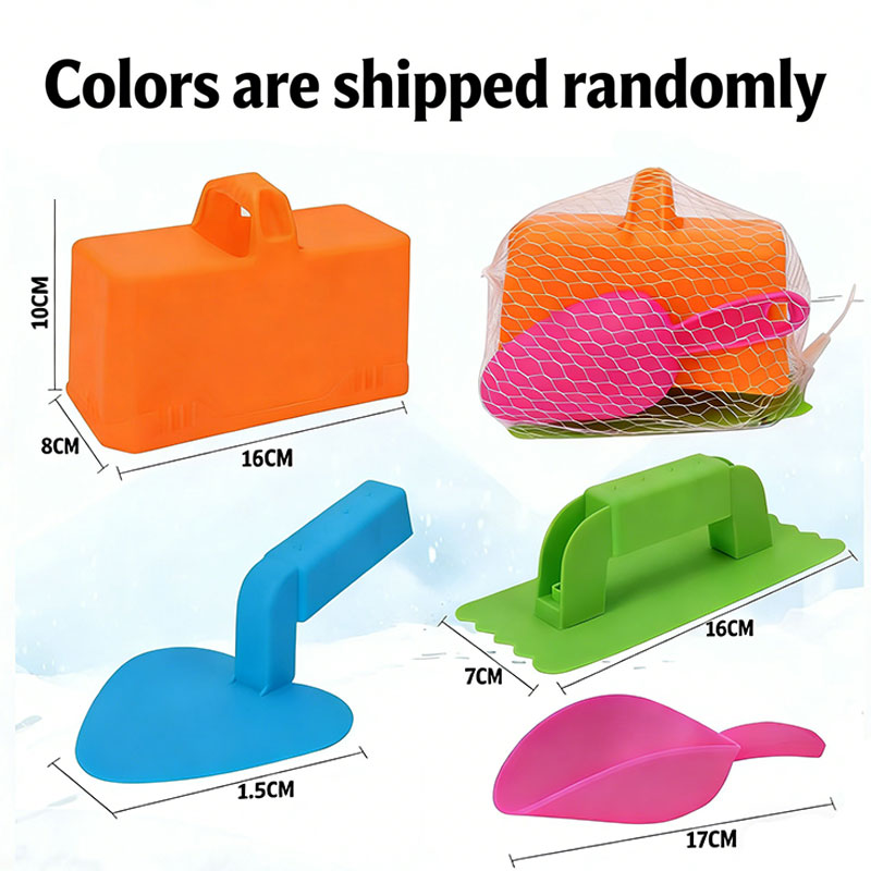 4個入りスノーサンド建設おもちゃセット 砂レンガメーカー型  - Kids Outdoor Park のレビューと価格
