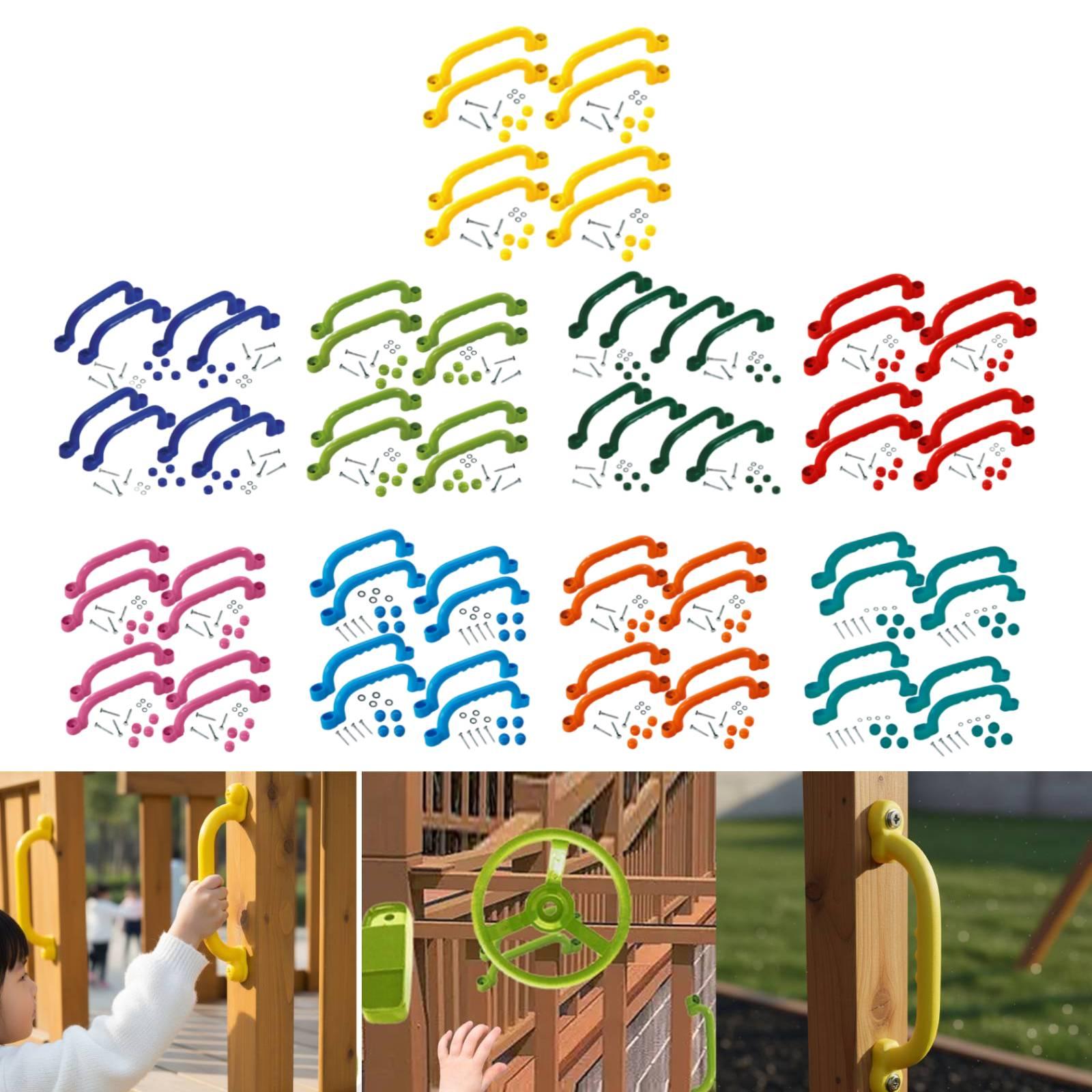 8ピースクライミングハンドル屋外プレイセット子供用遊び場アク - Kids Outdoor House Accessories のレビューと価格