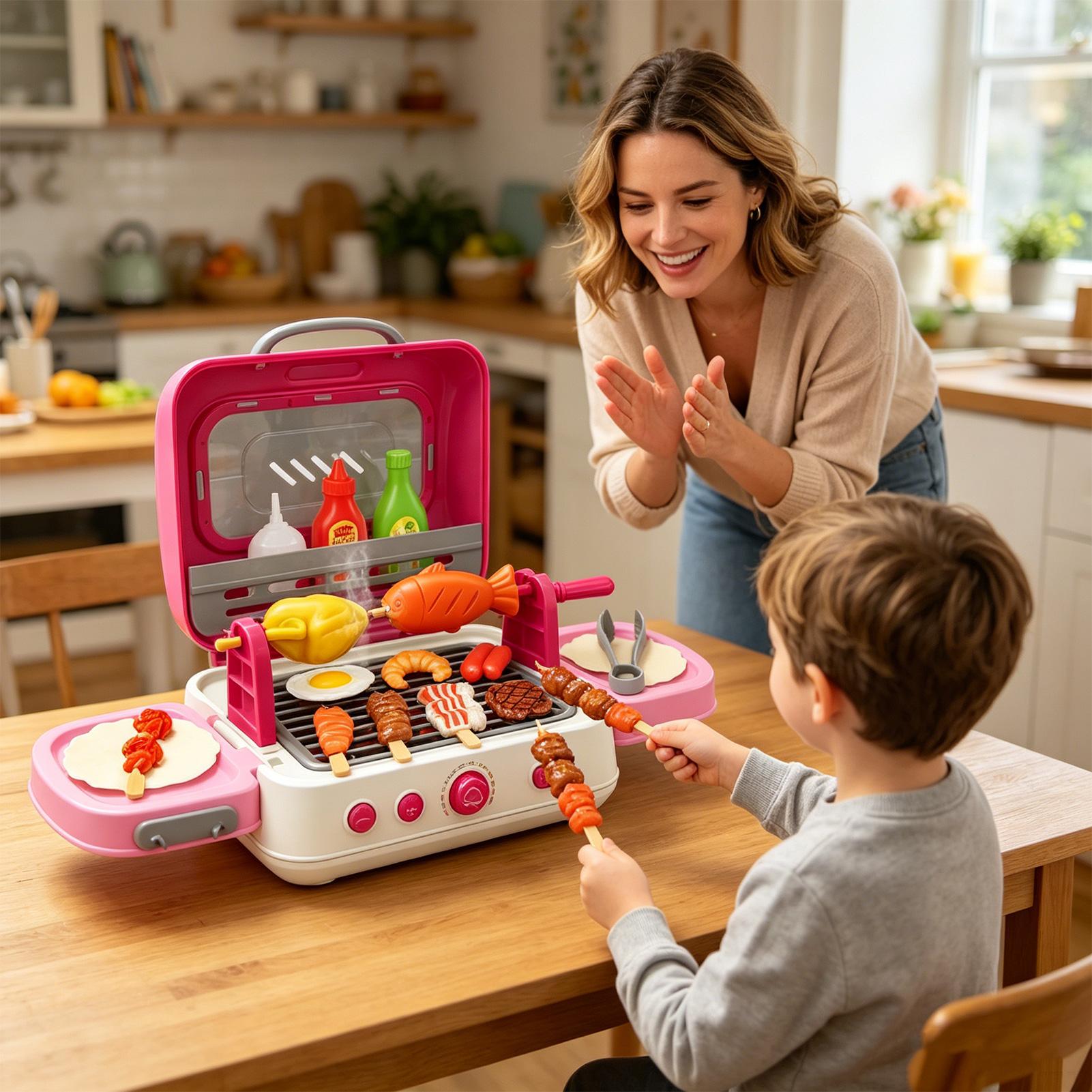 キッズアウトドアグリルプレイセット 折りたたみ式インタラクテ - Kids Outdoor Grill Set のレビューと価格