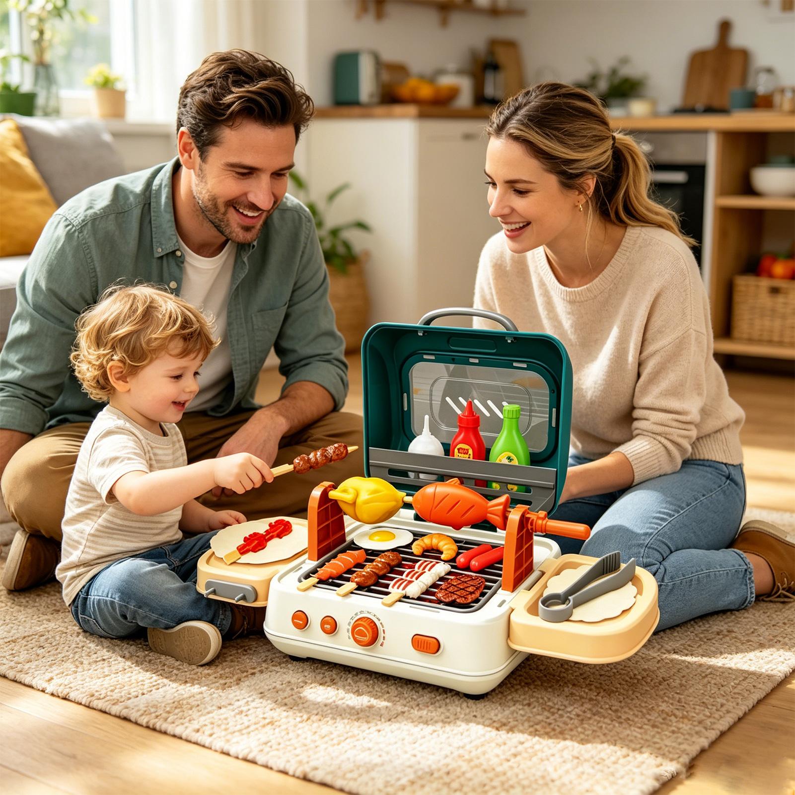 キッズアウトドアグリルプレイセット 折りたたみ式インタラクテ - Kids Outdoor Grill Set のレビューと価格