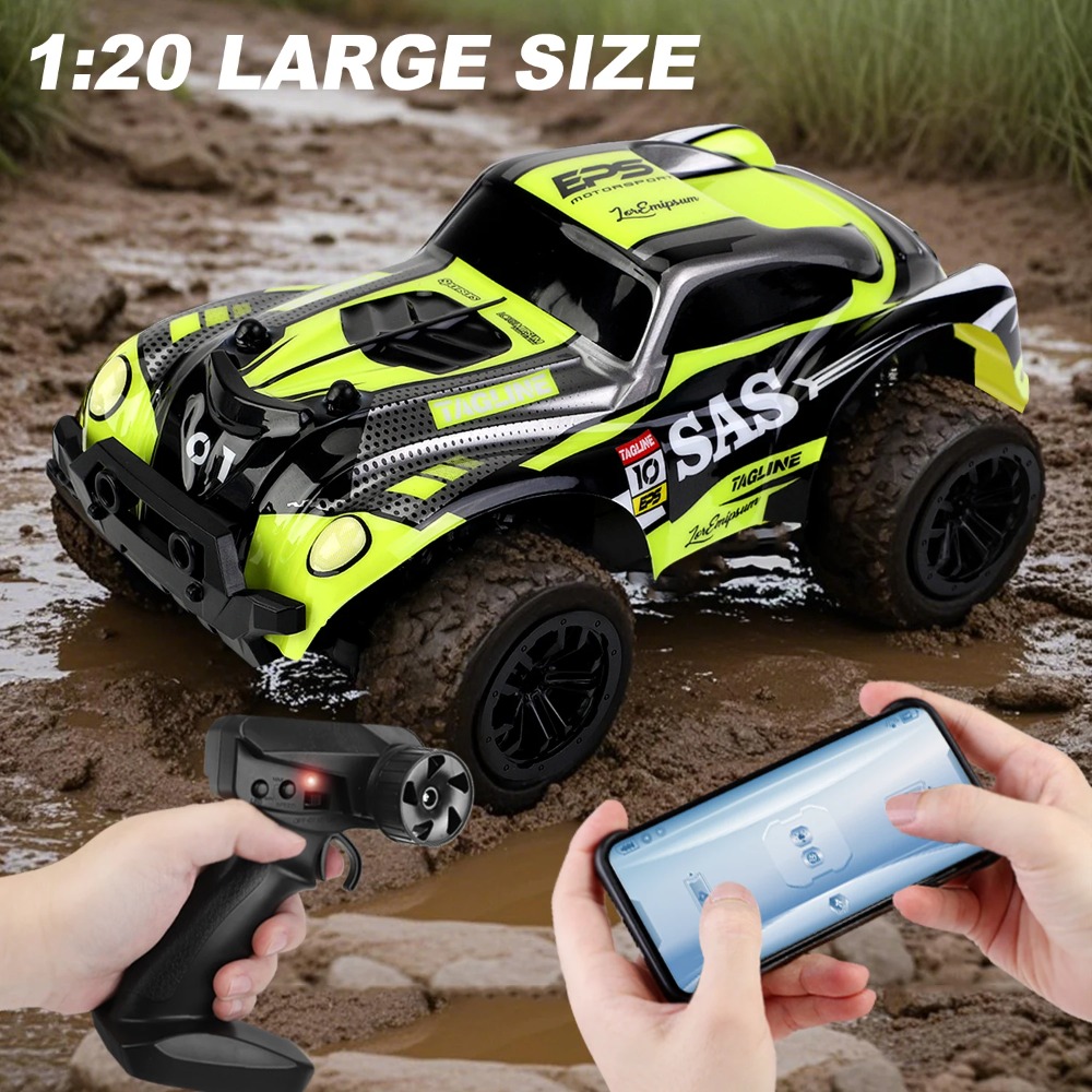1:20 RCピックアップモンスタートラック高速オフロードリ - Kids Outdoor Dirt Toys のレビューと価格