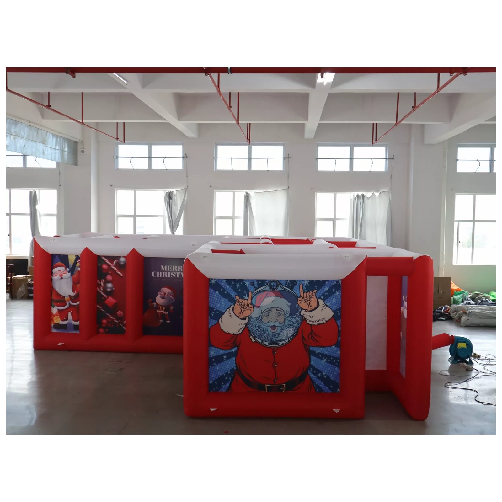大型赤白平屋根インフレータブル迷路 3×6m 10×20フィ - Kids Outdoor Fun のレビューと価格