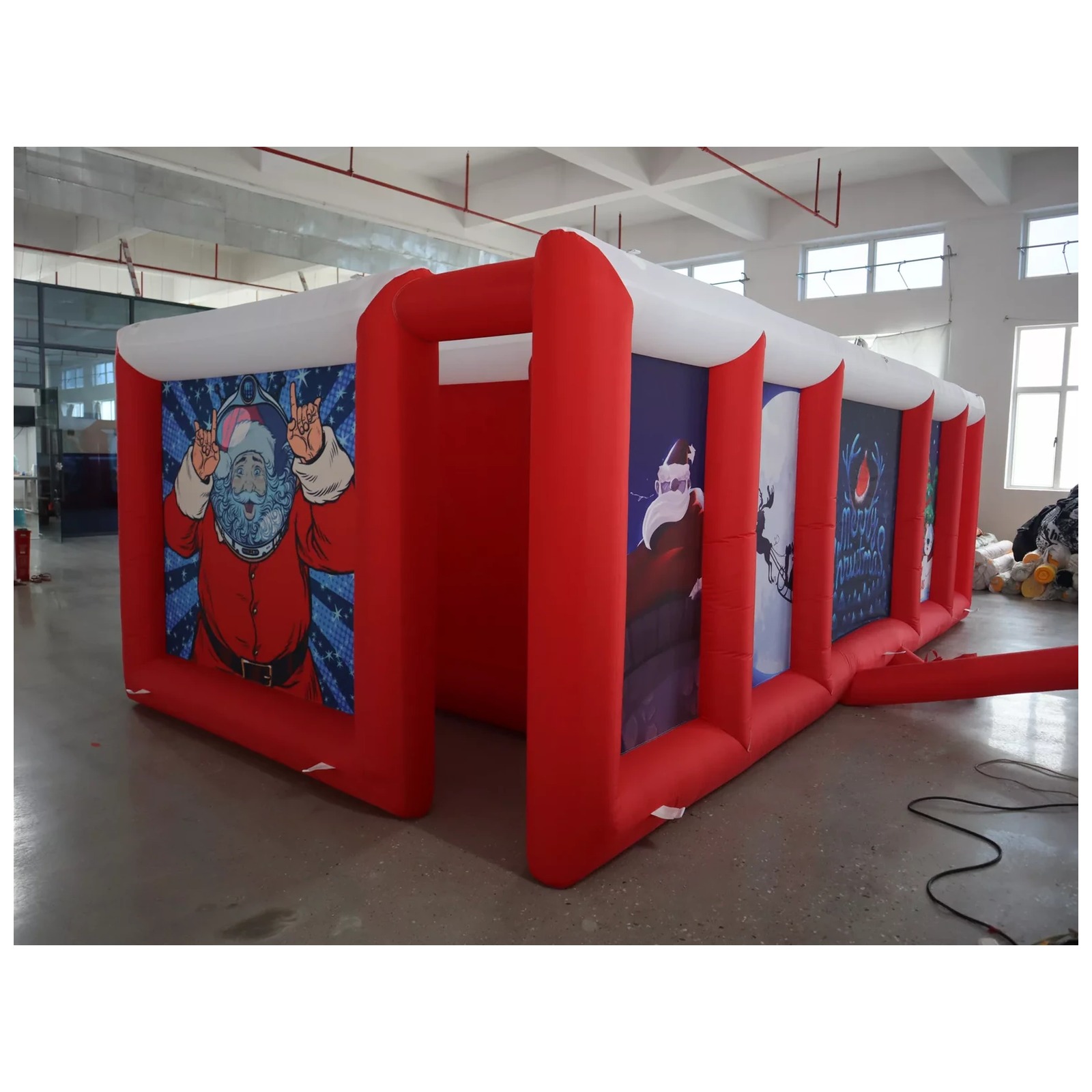大型赤白平屋根インフレータブル迷路 3×6m 10×20フィ - Kids Outdoor Fun のレビューと価格