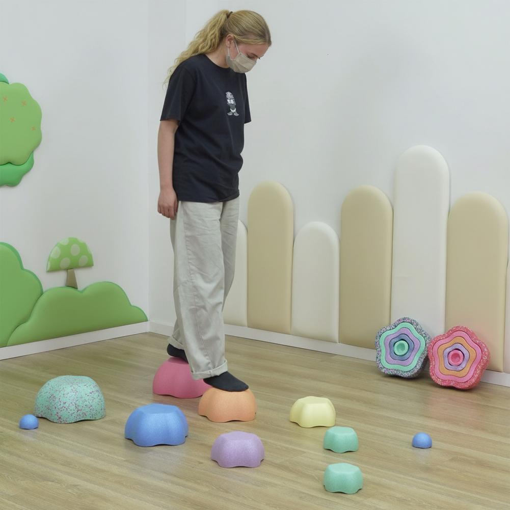 子供用滑り止めバランスストーン、創造的な積み重ねおもちゃ、屋 - Stepping Stone Foam のレビューと価格