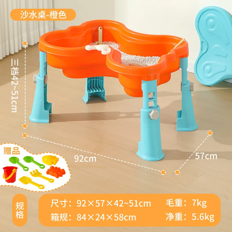 子供用蝶型砂水テーブル 高さ調節可能 多機能アクティビティプ - Kids Outdoor Nature Play のレビューと価格